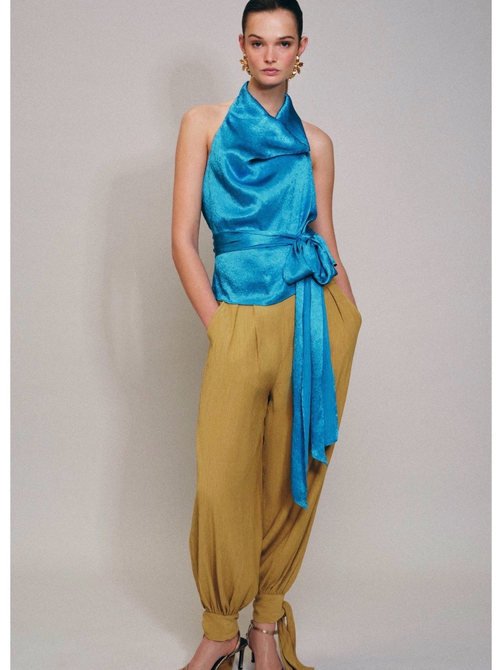 Zara Mustard Harem Pants
